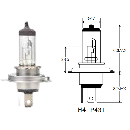 Bulb, headlight Acdelco ACH4LL