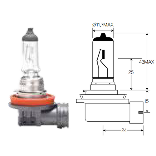 Bulb, headlight,Bulb, fog light Acdelco ACH11