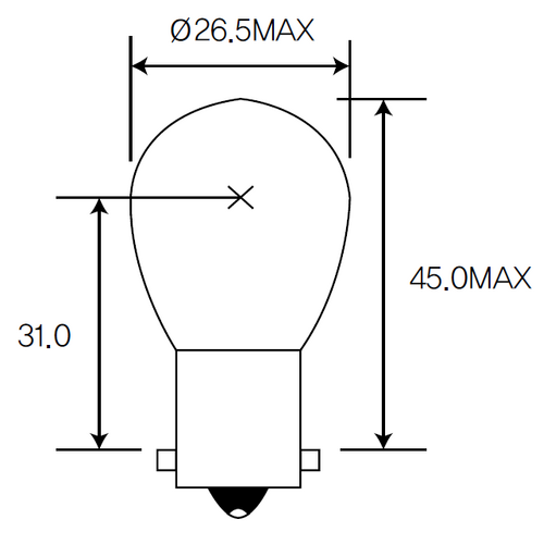 Bulb, indicator,Bulb, taillight,Bulb, stop light,Bulb, reverse light,Bulb, tail light Acdelco ACBA15SA
