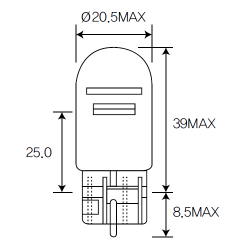 Bulb, stop light,Bulb, tail light Acdelco ACT20W215