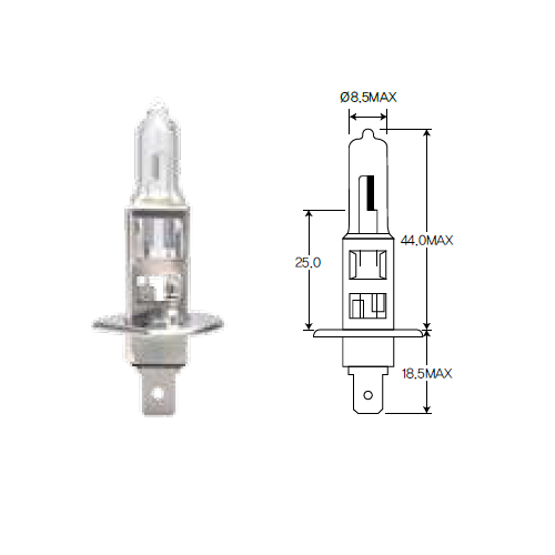 Globe H1 Headlamp 12V 55W Long Life ACH1LL AcDelco For Alfa Romeo Giulia 952 Sedan 2.9 (952AAM24) 2.9LTP - 670050436