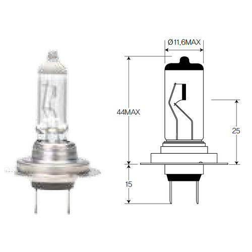 Globe H7 Headlamp 12V 55W Longlife ACH7LL AcDelco For Skoda Yeti 5L SUV TSI 1.4LTP-T - CAXA
