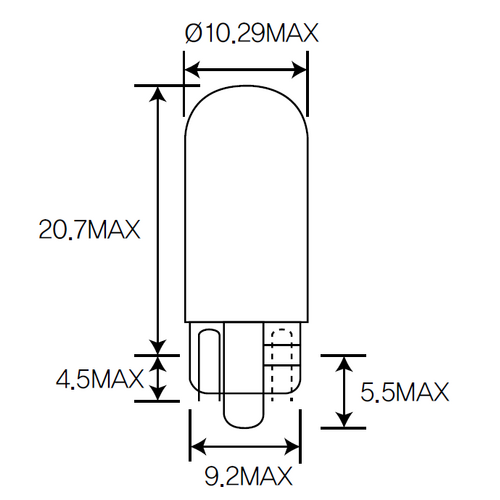 Bulb, indicator,Bulb, taillight,Bulb, reverse light,Bulb, reading light Acdelco ACT10