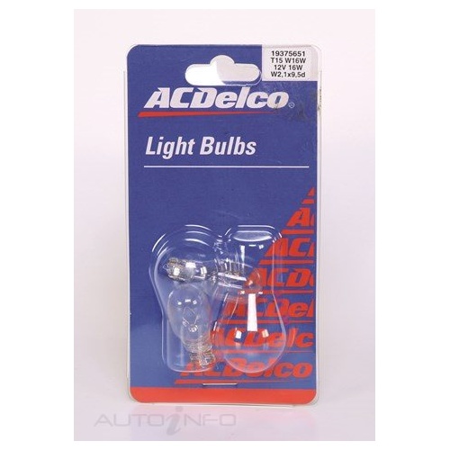 Globe 12V 16W T15 Wedge Base ACT15 AcDelco For Lexus GS300h Sedan AWL10R, Hybrid 2.5LP/E - 2AR-FSE