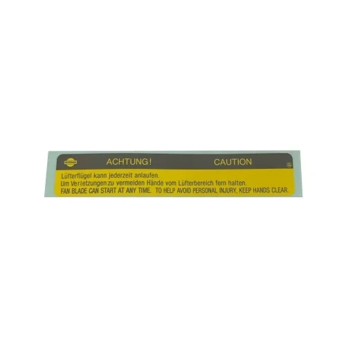 Label - Caution Motor Fan 21599-89902 for Nissan