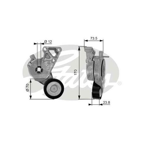 Tensioner Unit Gates 38148 For AUDI A3 TT VW Beetle Bora Caddy Golf Jetta Polo