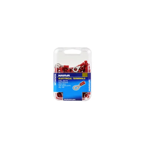 Ring Terminal Red 6.3Mm (100) Narva 56174