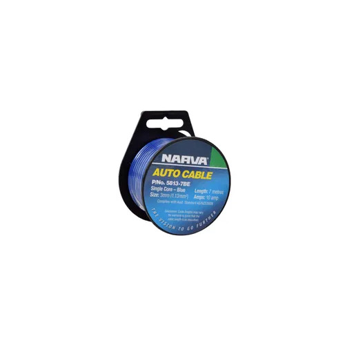Cable S/Core 3Mm 10A 7M Blue Narva 5813-7BE