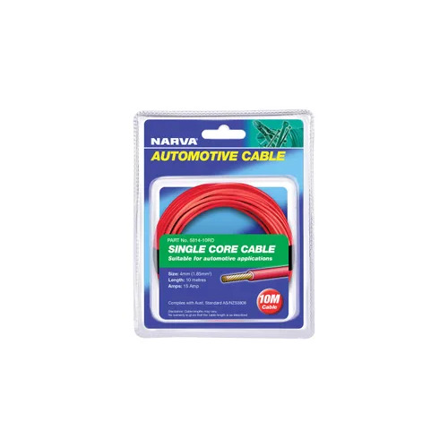 Cable Single Core 4Mm 15A 10M Narva 5814-10RD