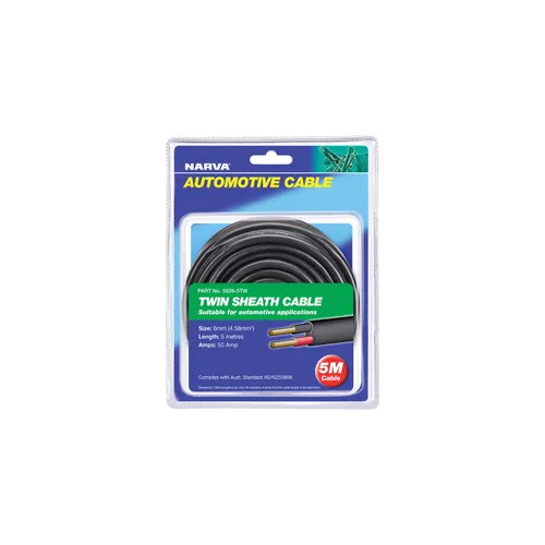 Cable Twin Core 6Mm 50A 5M Narva 5826-5TW