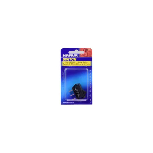 Sml Rect Rocker W/Led Red Narva 62003BL