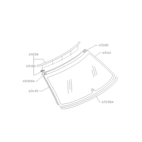 Windscreen Molding Rear Lower 92243851 for Subaru Impreza 1998-2001
