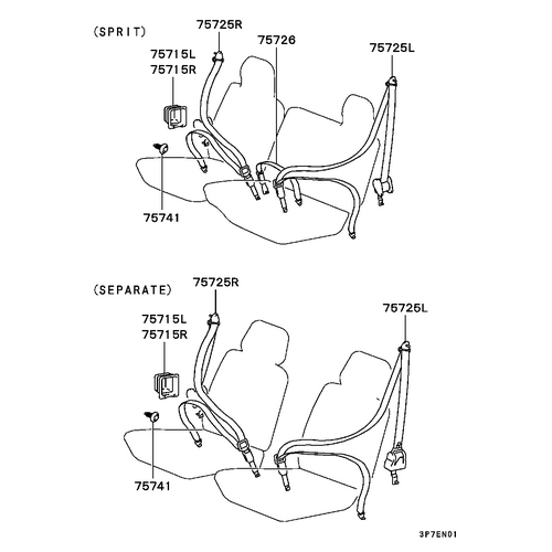 Seat Belt rhf mitsubishi L200