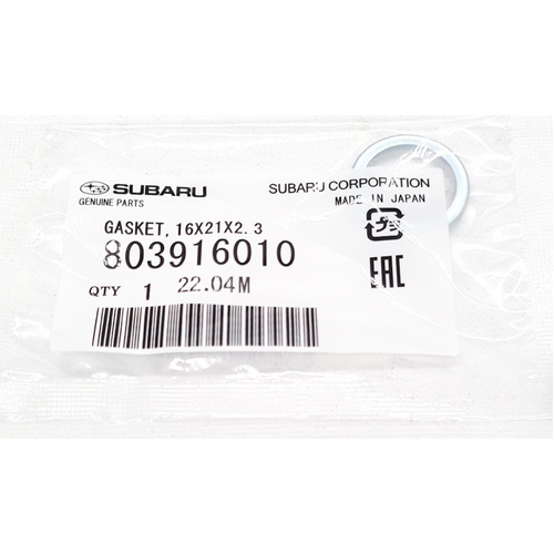 Sump plug washer suitable for Subaru 803916010