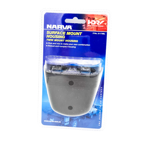 Double Surface Mount Only Housing Narva 81179BL