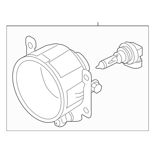 Lamp Assy Fog Fr RH 8321A467 for Mitsubishi