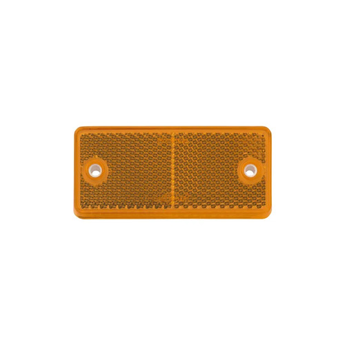 Amber Retro Reflector with Dual Fixing Holes 90mm x 40mm Narva 84031BL