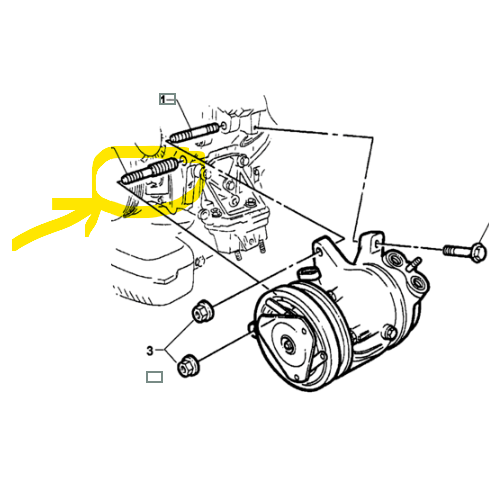 Stud - Air con Compressor 92138335 M12 x 1.75 x 20 M10 x 1.5 x 40 for GM Holden Commodore