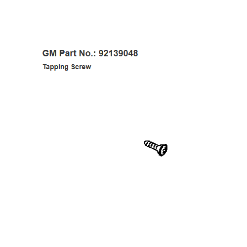 TAPPING SCREW for Holden GM 92139048