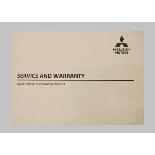 Service & Warranty Book - genuine AU901436 for Mitsubishi