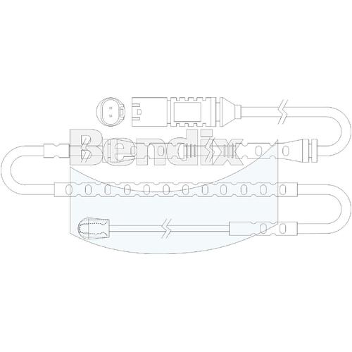 Brake Pads Wear Sensor Bendix BWS1089 for BMW 6 Series F12 Convertible 650i 4.4LTP N63B44A