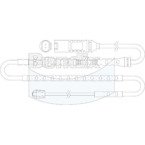 Brake Pads Wear Sensor Bendix BWS1089 for BMW 7 Series F01 F02 F03 F04 Sedan 750i 4.4LTP N63B44B