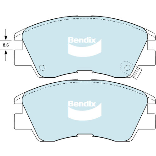 Brake Pads General CT  Front Bendix DB1113GCT for Mitsubishi Express SF SG SH SJ WA Van (P23W P23V) 2.0LTP 4G63 (SOHC 16V)