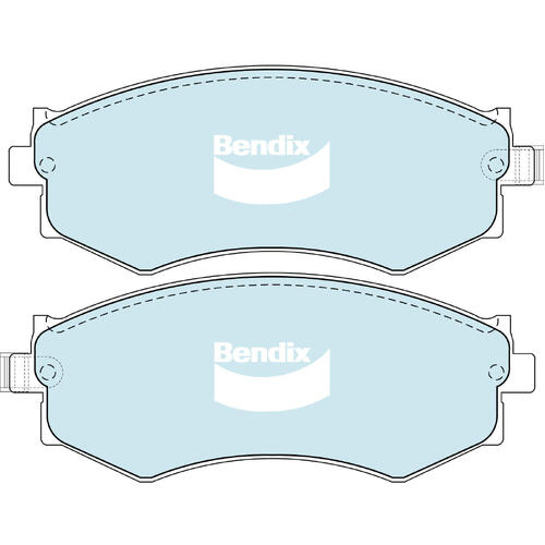Brake Pads General CT Front Bendix DB1165GCT for Nissan Pulsar N16 Sedan 1.8LTP QG18DE