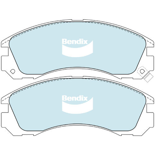 Brake Pads General CT Front Bendix DB1223GCT for Mitsubishi Magna TJ Sedan i 3.0LTP 6G72