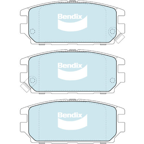 Brake Pads General CT Bendix DB1238GCT for Mitsubishi Lancer CZ CJ Sedan EVO VIII - 260 (CT9A) 2.0LTP 4G63 Turbo