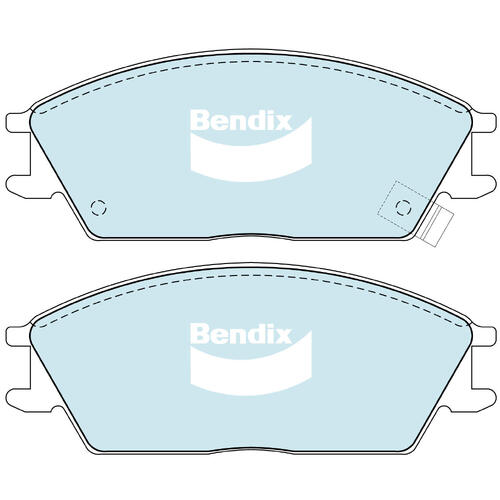 Brake Pads H/Duty Bendix DB1252HD for Hyundai Getz TB Hatchback 1.6LTP G4ED G