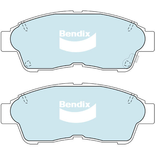Brake Disc Pad Set Front Bendix DB1267 GCT For Holden Apollo Toyota Caldina