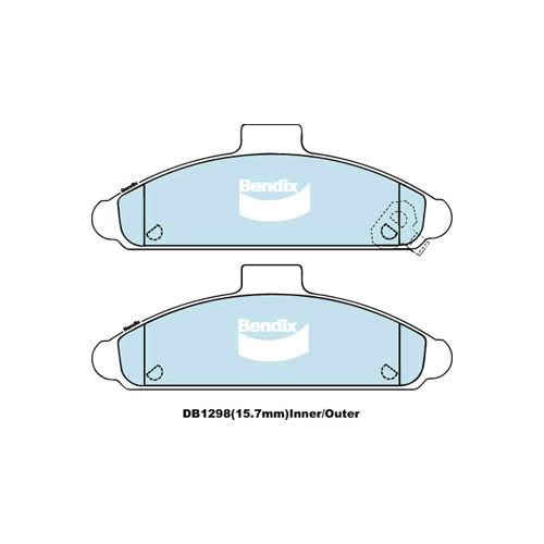 Brake Disc Pad Set  Bendix DB1298 GCT For HYUNDAI S COUPE SLC