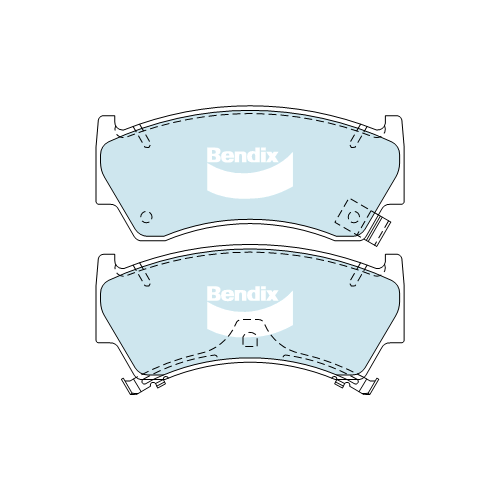 Brake Disc Pad Set Front Bendix DB1302 GCT For NISSAN PULSAR N15