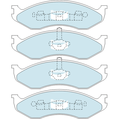 Brake Pads H/Duty Bendix DB1311HD for Jeep Cherokee KJ SUV 3.7 Laredo 3.7LTP EKG