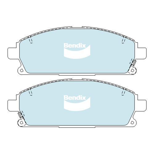 Brake Pads H/Duty Bendix DB1333HD for Nissan X-Trail T30 SUV 4x4 2.5LTP QR25DE
