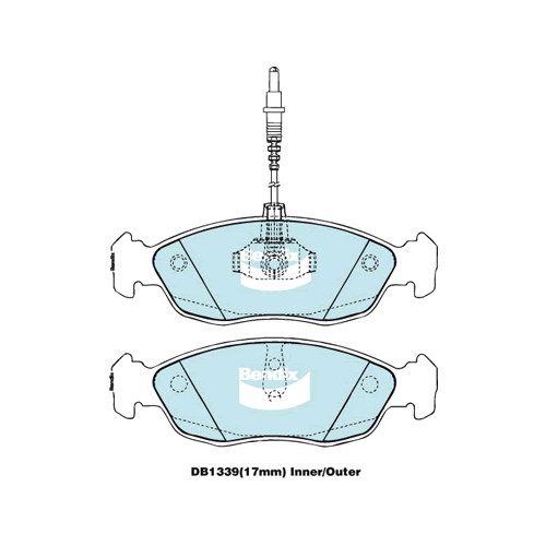 Brake Pads General CT Bendix DB1339GCT for Citroen Xsara N1 Hatchback i 1.6LTP TU5JP