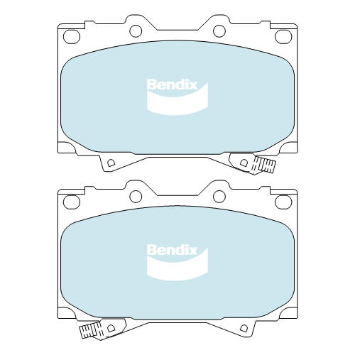 Brake Pads 4WD/SUV Bendix DB13654WD for Toyota Land Cruiser HDJ100 SUV TD 4.2LTD 1HD FTE