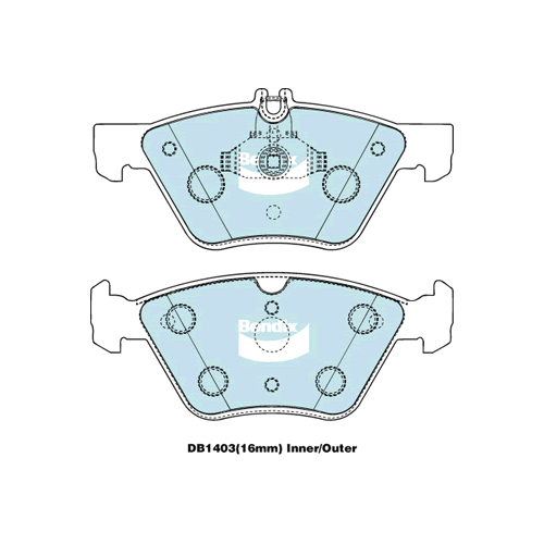 Brake Pads H/Duty Bendix DB1403HD for Mercedes Benz E-Class W211 Sedan E 320 (211.065) 3.2LTP M112.949