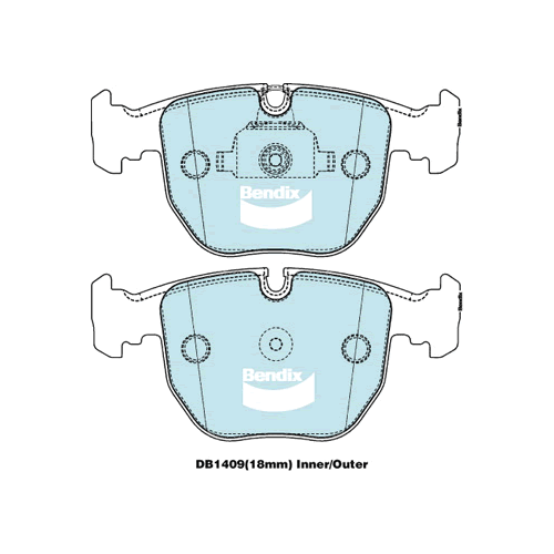 Brake Disc Pad Set Front Bendix DB1409 4WD For BMW 5/7/X5/