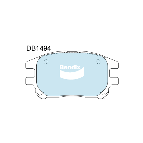 Brake Disc Pad Set  Bendix DB1494 4WD