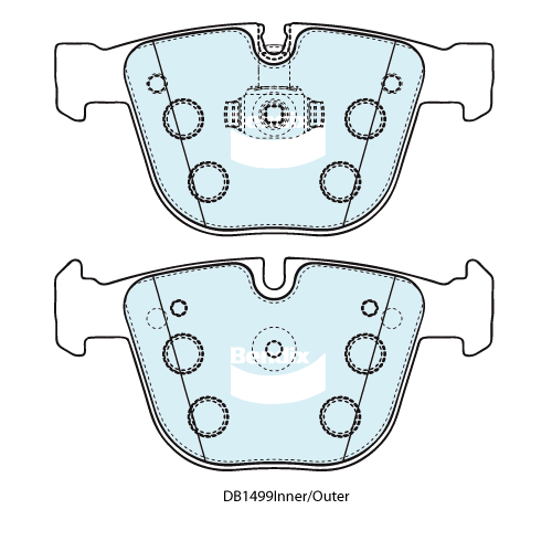 Brake Disc Pad Set  Bendix DB1499 Ult For BMW 1/3/5/X6/X6/6/7