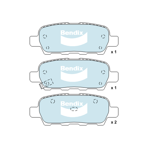 Brake Pads 4WD/SUV Bendix DB15094WD for Nissan X-Trail T31 SUV 4x4 2.5LTP QR25DE