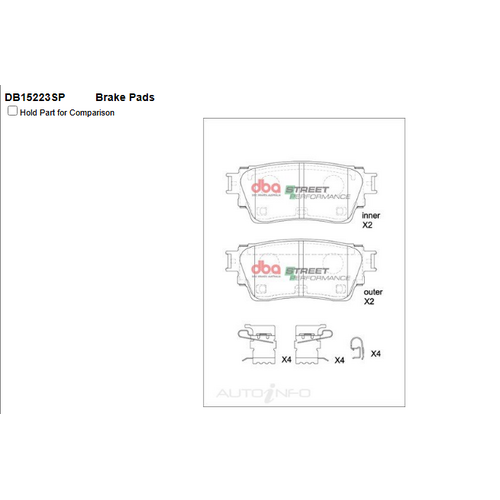 Rear Brake Pads DB15223SP