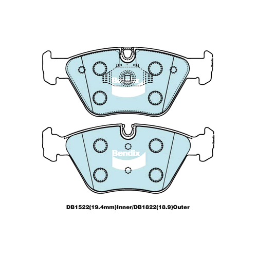 Brake Disc Pad Set  Bendix DB1522 Ult For BMW 3 5 X3 MG ZS