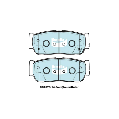 Brake Disc Pad Set  Bendix DB1673 GCT