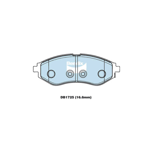 Brake Disc Pad Set Front Bendix DB1725 GCT For DAEWOO KALOS BARINA KLAS TK