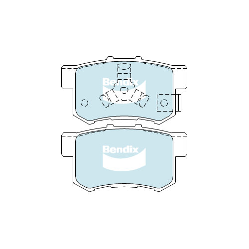 Brake Pads 4WD/SUV Bendix DB17284WD for Honda Accord Sedan 2.4 CR 2.4LTP K24W