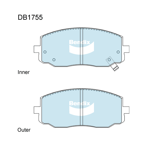 Brake Disc Pad Set  Bendix DB1755 GCT For CITROEN XSARA N1 N7 1.8L 2L PEUGOT 206 1.4L