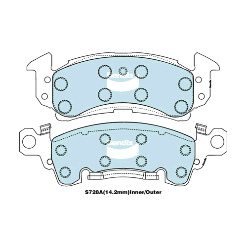 Brake Disc Pad Set  Bendix DB1771 4WD For CADILLAC CHEVROLET JEEP PONTIAC